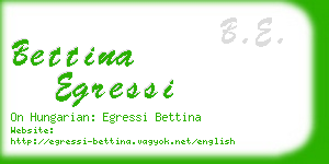 bettina egressi business card